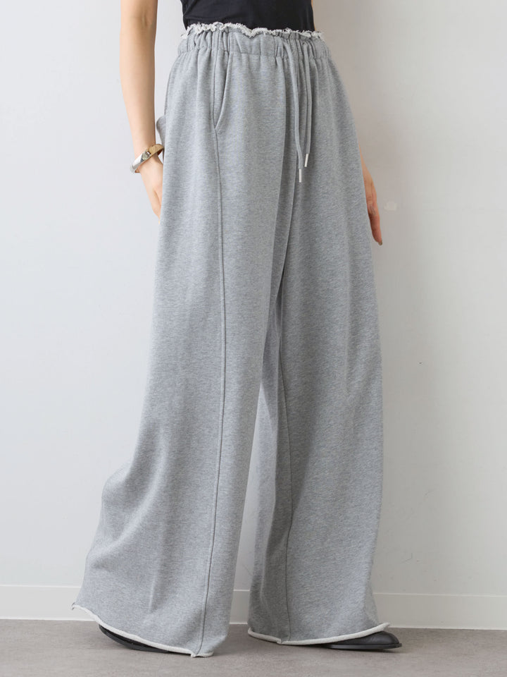 [予約]カットオフスウェットワイドパンツ/gray