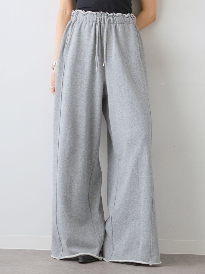 [予約]カットオフスウェットワイドパンツ/gray