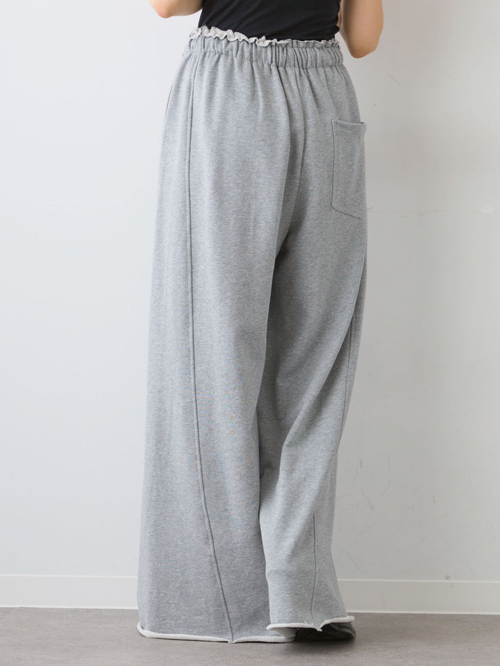 [予約]カットオフスウェットワイドパンツ/gray
