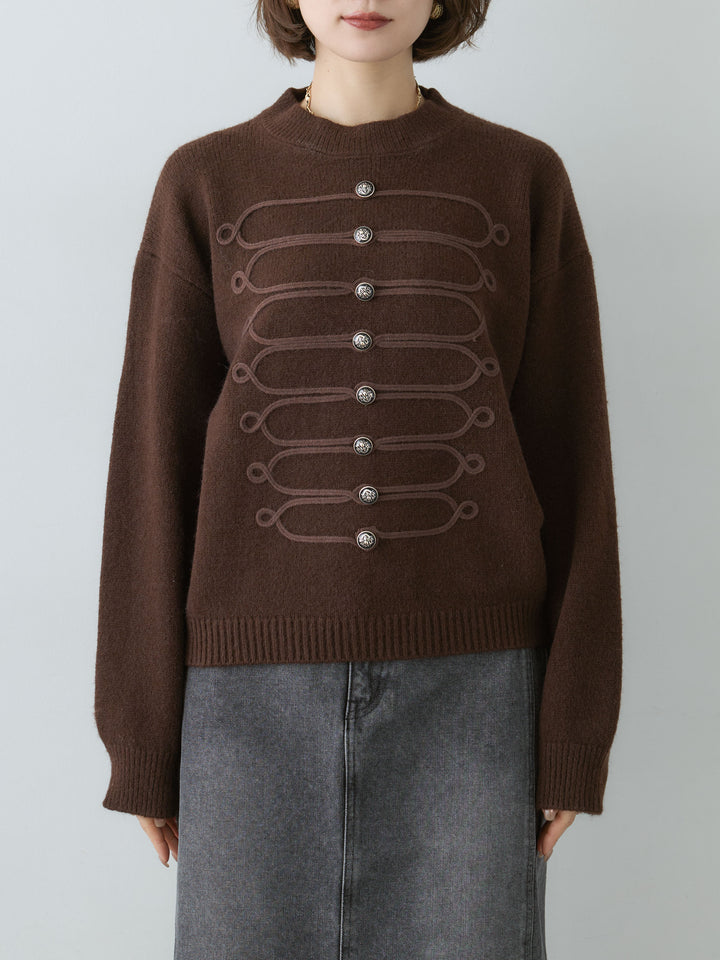 [予約]ナポレオンニットプルオーバー/brown