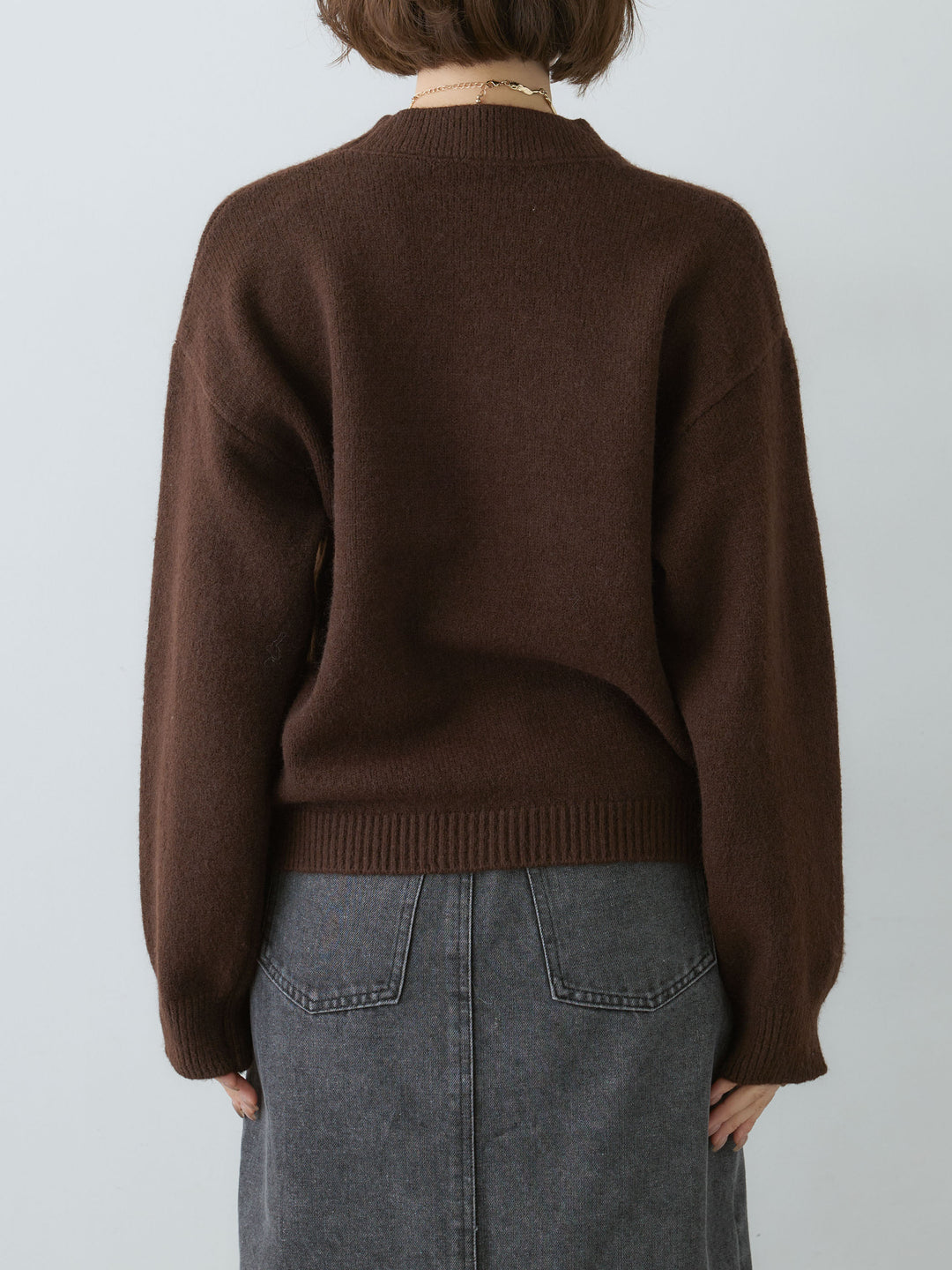 [予約]ナポレオンニットプルオーバー/brown