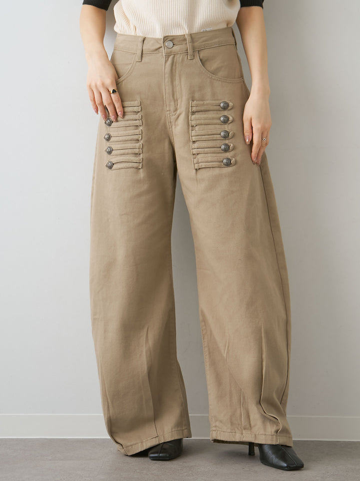 [予約]ナポレオンコットンカーブパンツ/beige