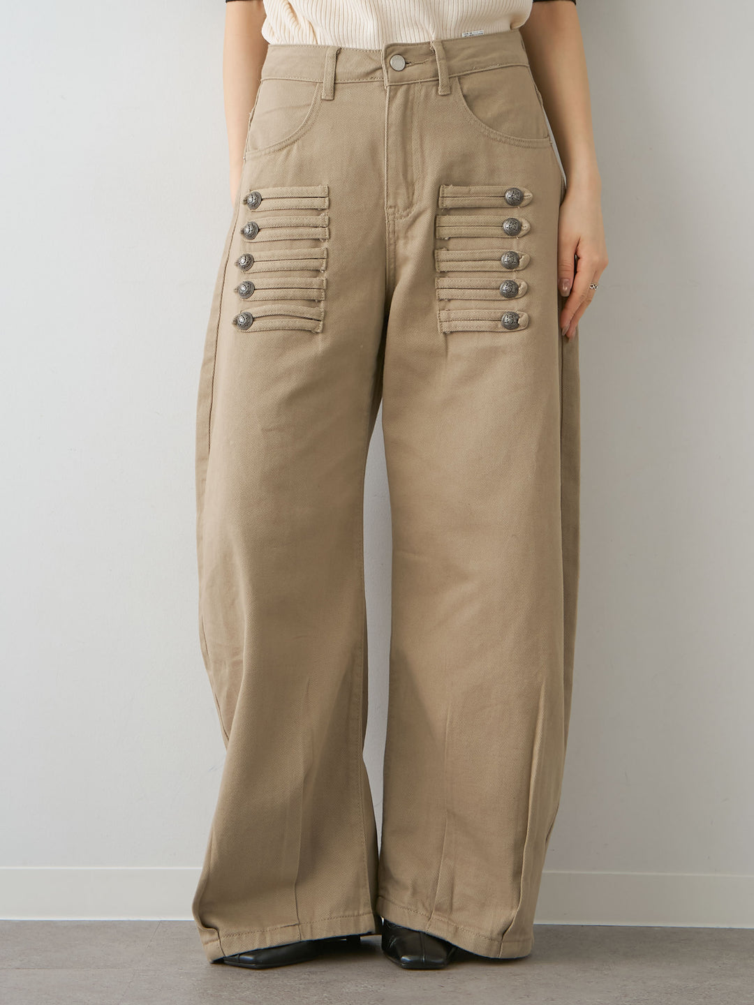 [予約]ナポレオンコットンカーブパンツ/beige