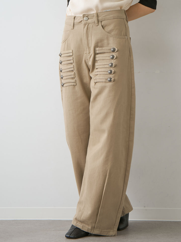 [予約]ナポレオンコットンカーブパンツ/beige