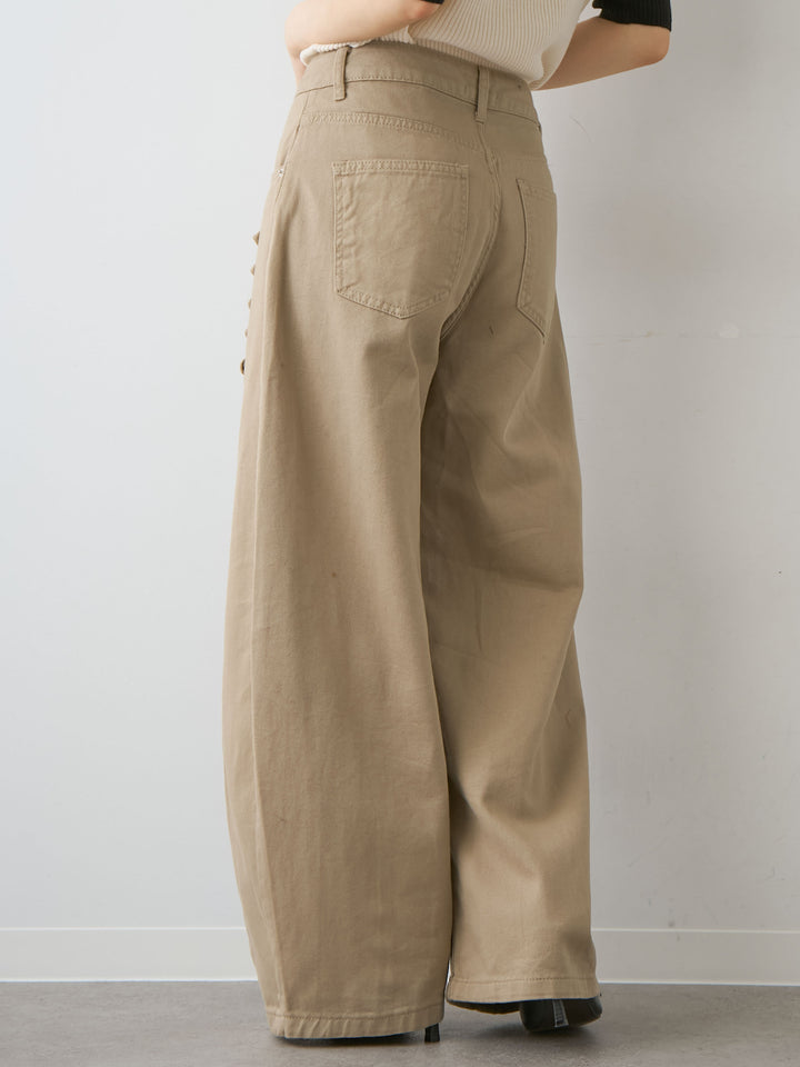 [予約]ナポレオンコットンカーブパンツ/beige