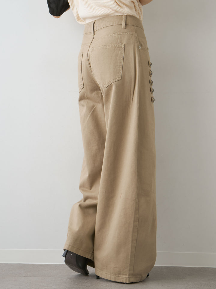 [予約]ナポレオンコットンカーブパンツ/beige