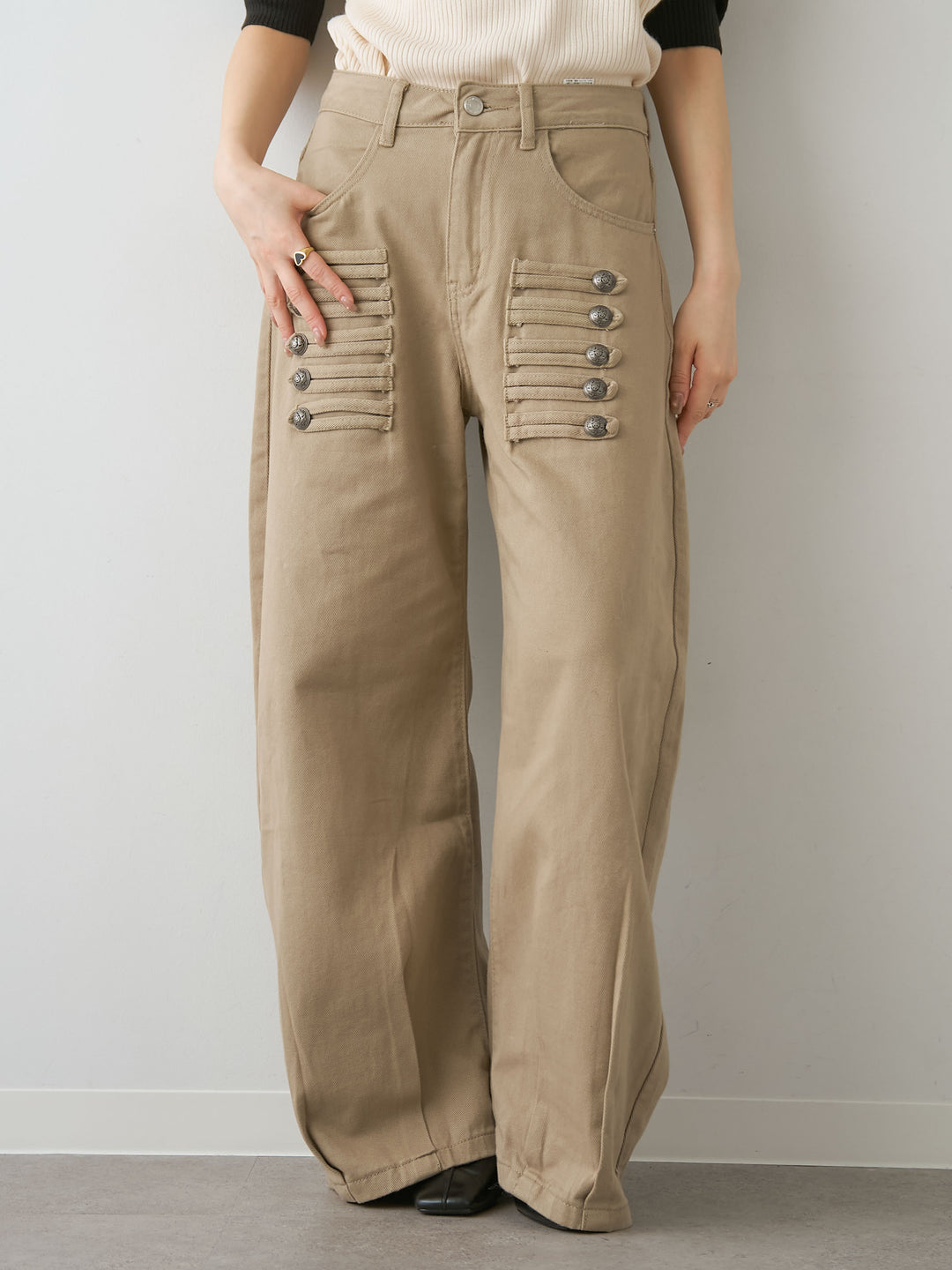 [予約]ナポレオンコットンカーブパンツ/beige