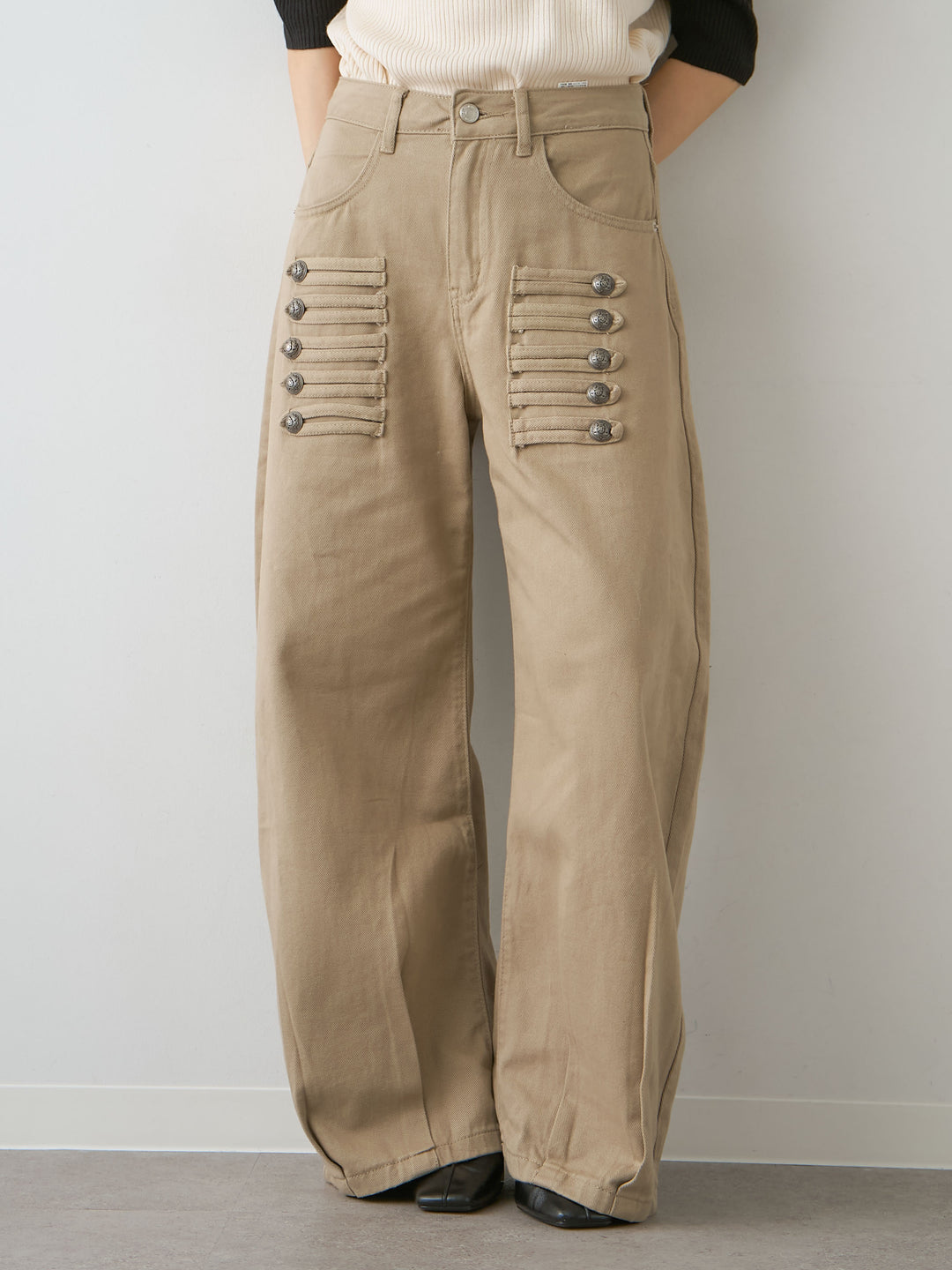[予約]ナポレオンコットンカーブパンツ/beige