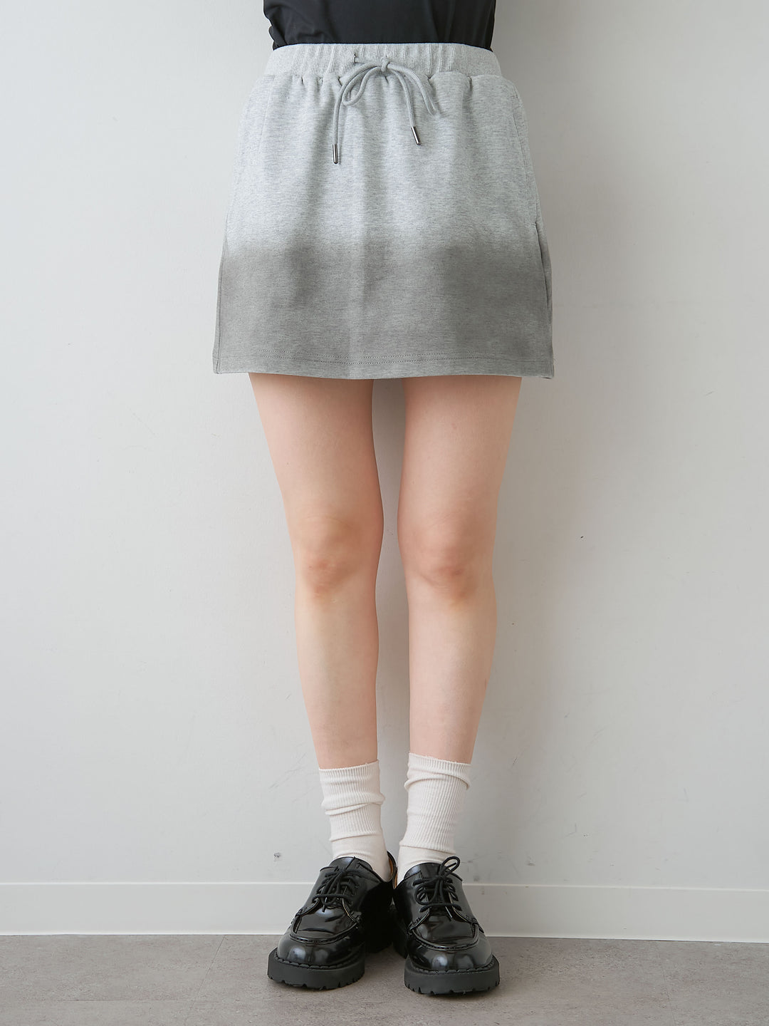 [予約]グラデーションスウェットミニスカート/gray