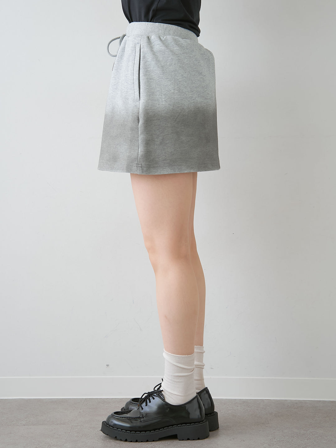 [予約]グラデーションスウェットミニスカート/gray