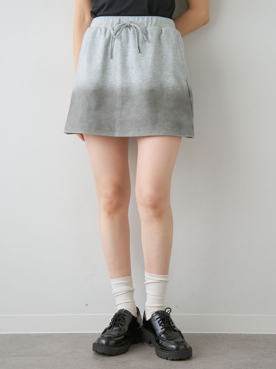 [予約]グラデーションスウェットミニスカート/gray