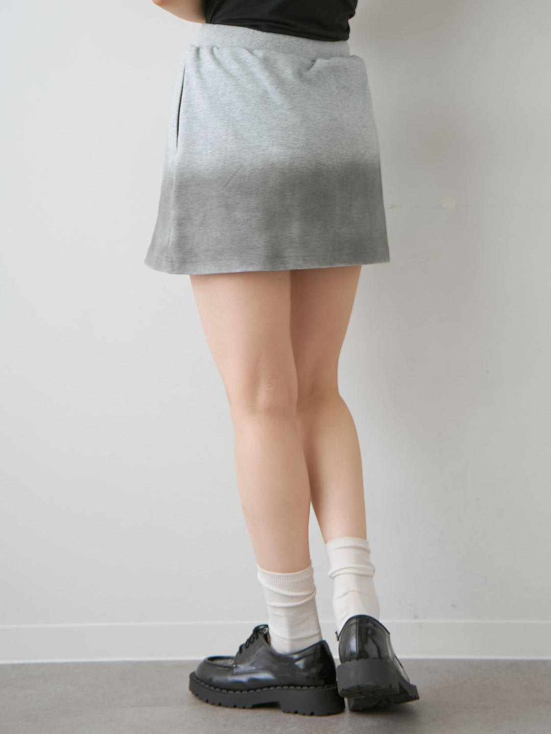 [予約]グラデーションスウェットミニスカート/gray