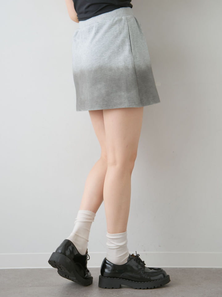 [予約]グラデーションスウェットミニスカート/gray