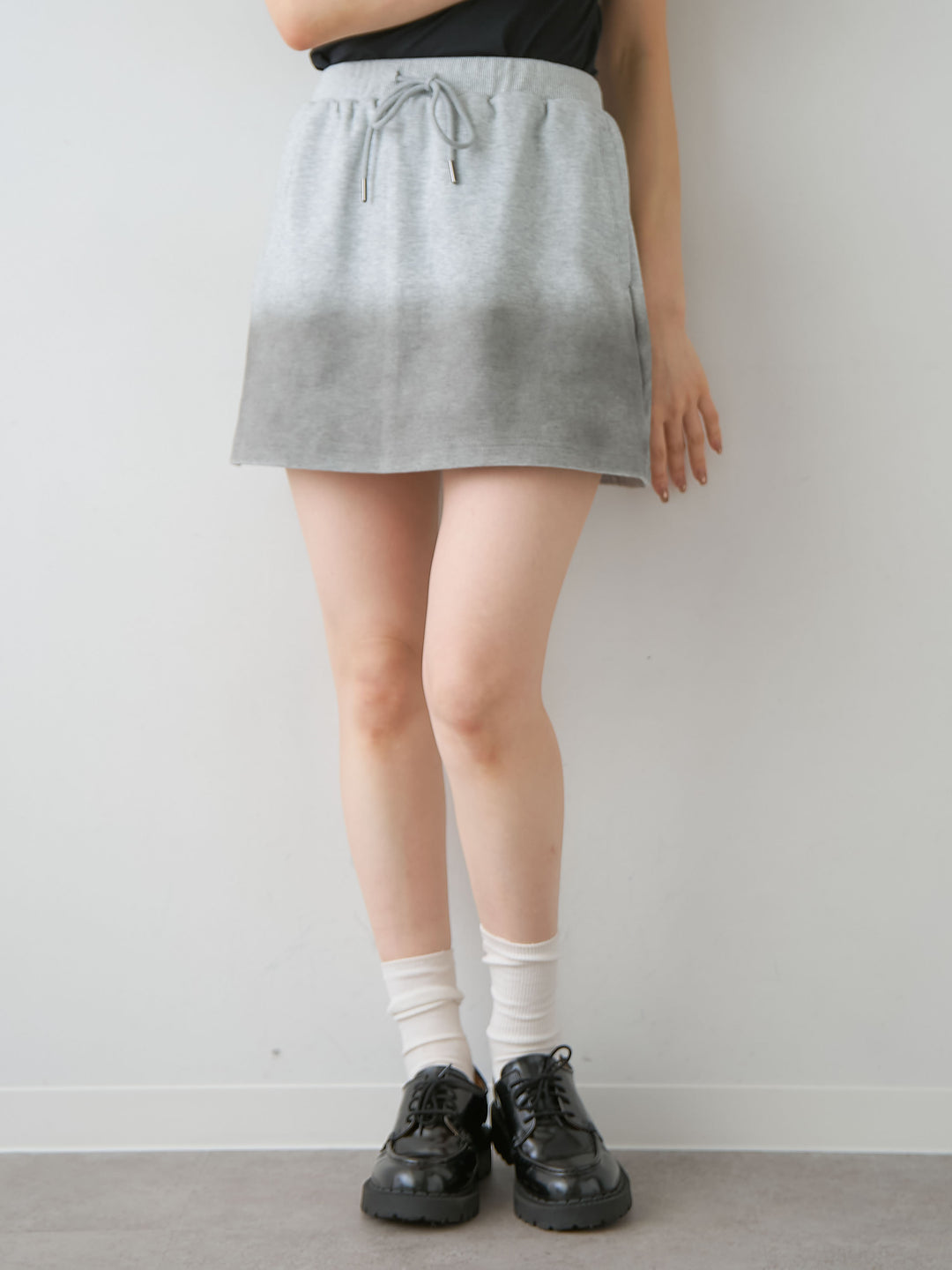 [予約]グラデーションスウェットミニスカート/gray