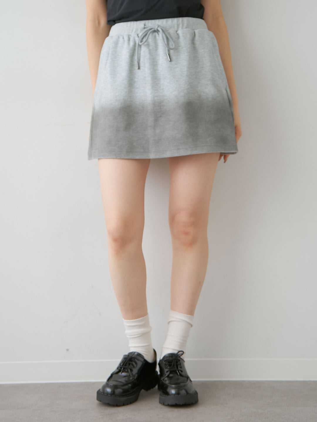 [予約]グラデーションスウェットミニスカート/gray