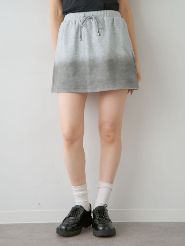 [予約]グラデーションスウェットミニスカート/gray