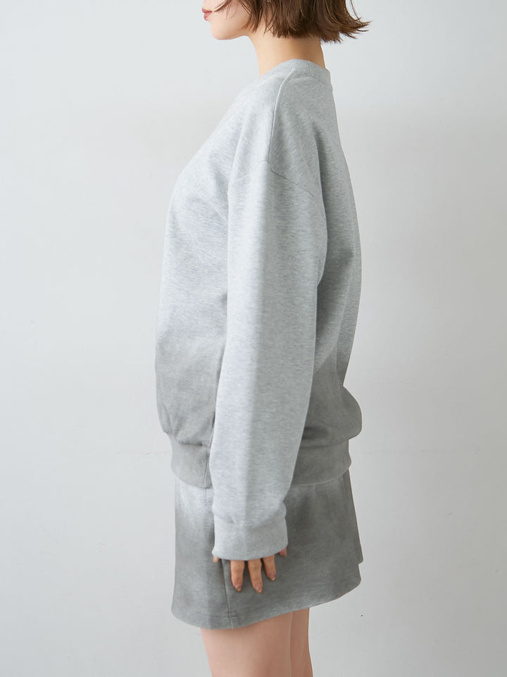 [予約]グラデーションスウェットプルオーバー/gray