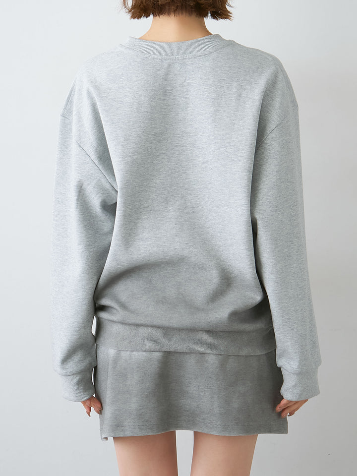 [予約]グラデーションスウェットプルオーバー/gray