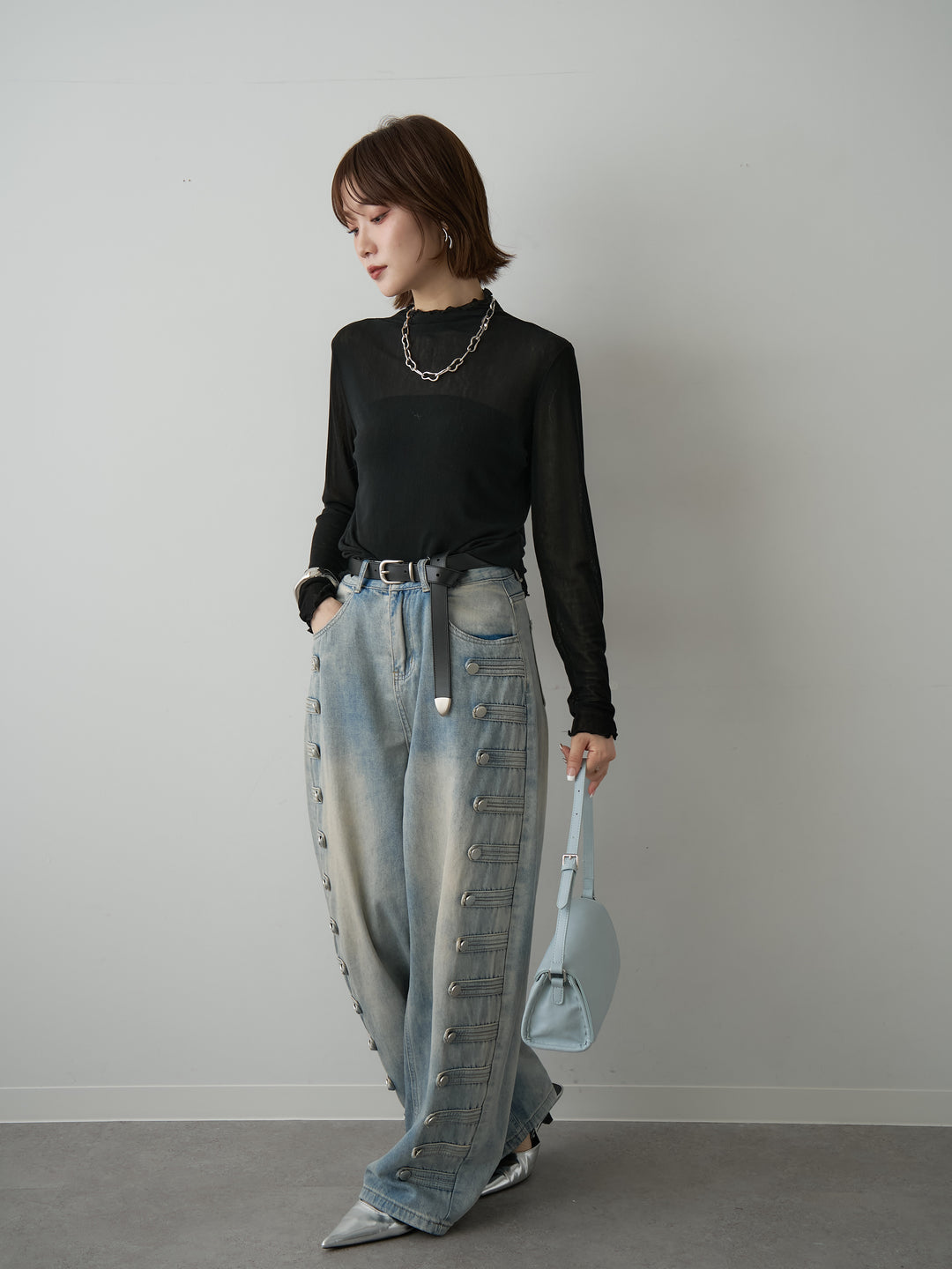 [予約]メロートリムシアートップス/navy