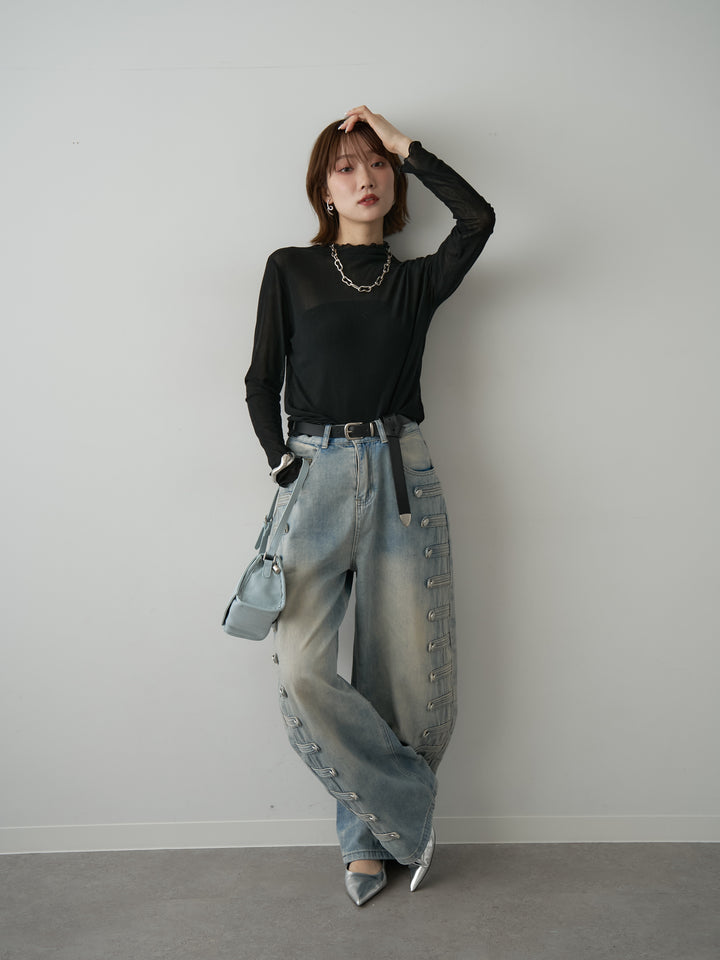 [予約]メロートリムシアートップス/navy