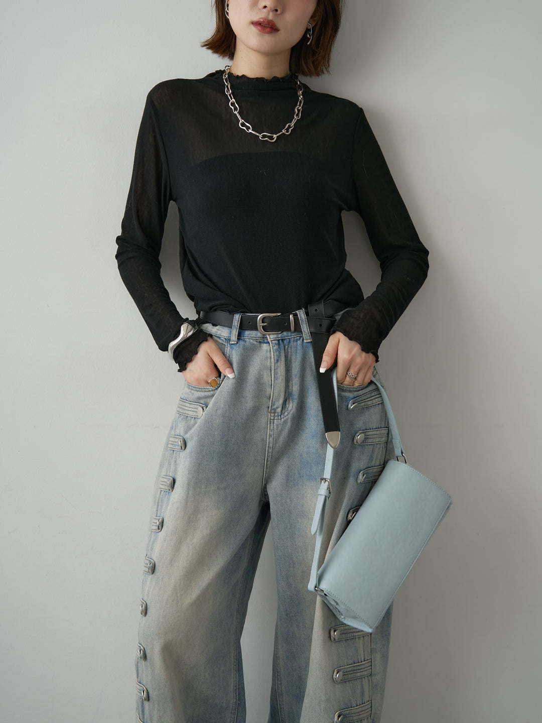 [予約]メロートリムシアートップス/navy