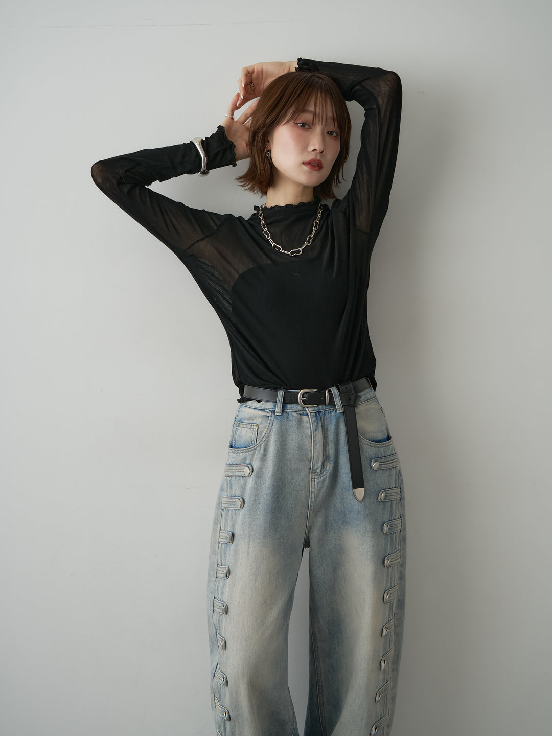 [予約]メロートリムシアートップス/navy