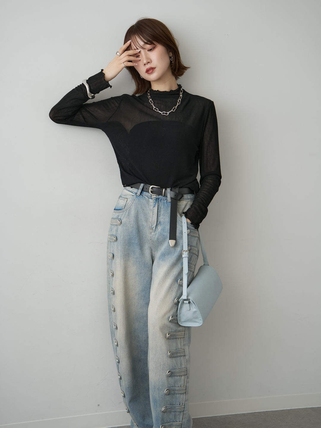 [予約]メロートリムシアートップス/navy