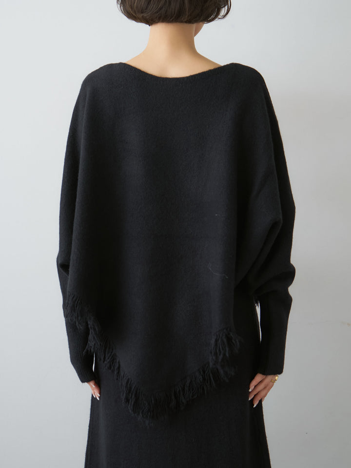 [SET]ヘムフリンジニットトップス＆スカートSET UP(2SET)