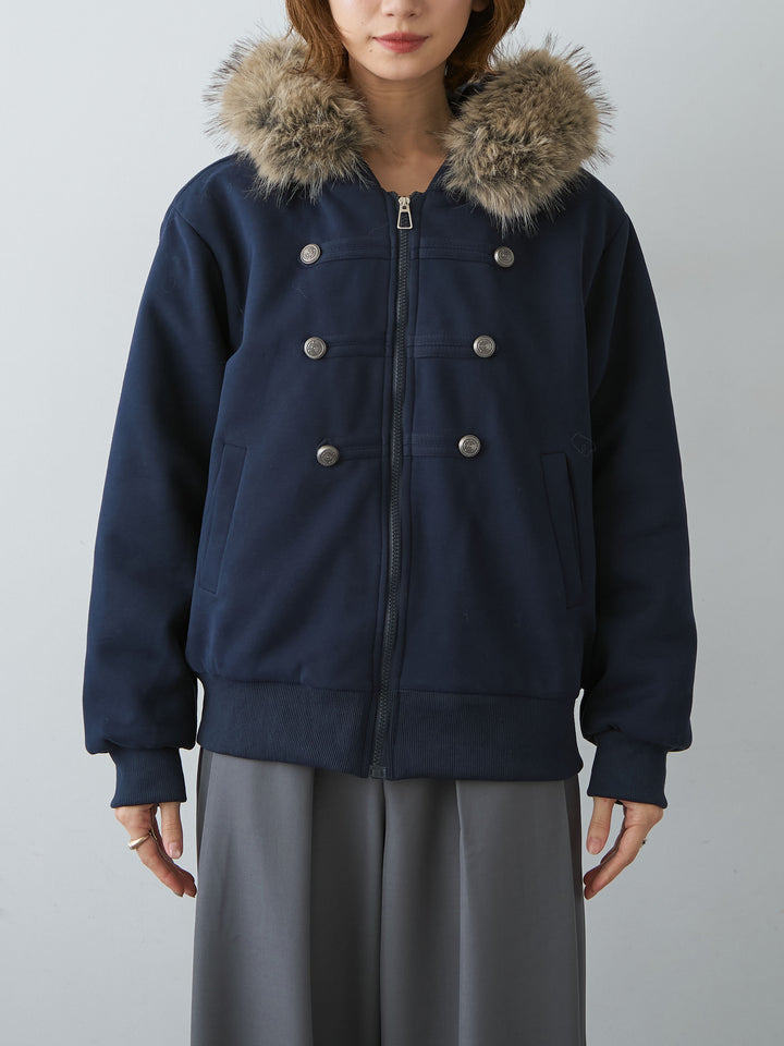 [予約]ナポレオンスウェットパフブルゾン/navy
