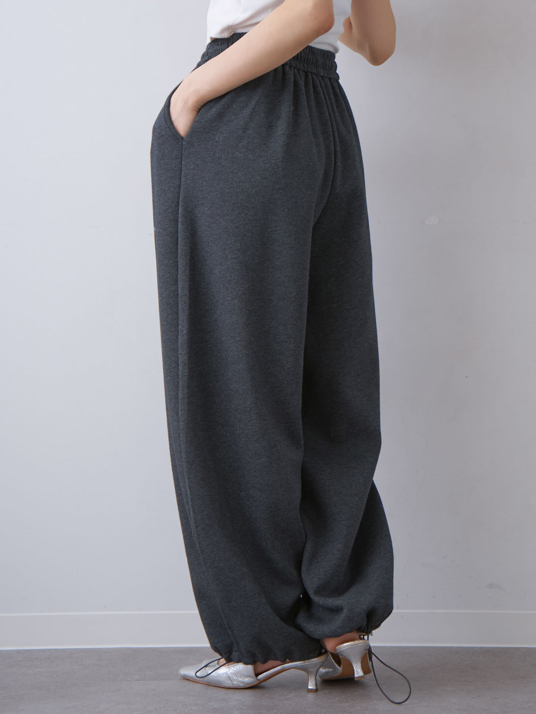 [予約]ナポレオンドロストスウェットパンツ/charcoal