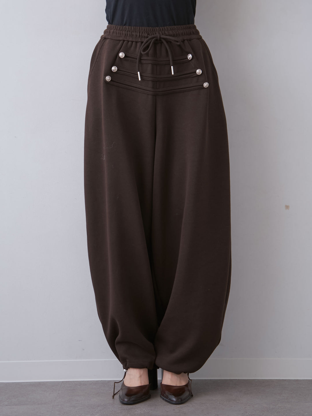 [予約]ナポレオンドロストスウェットパンツ/brown