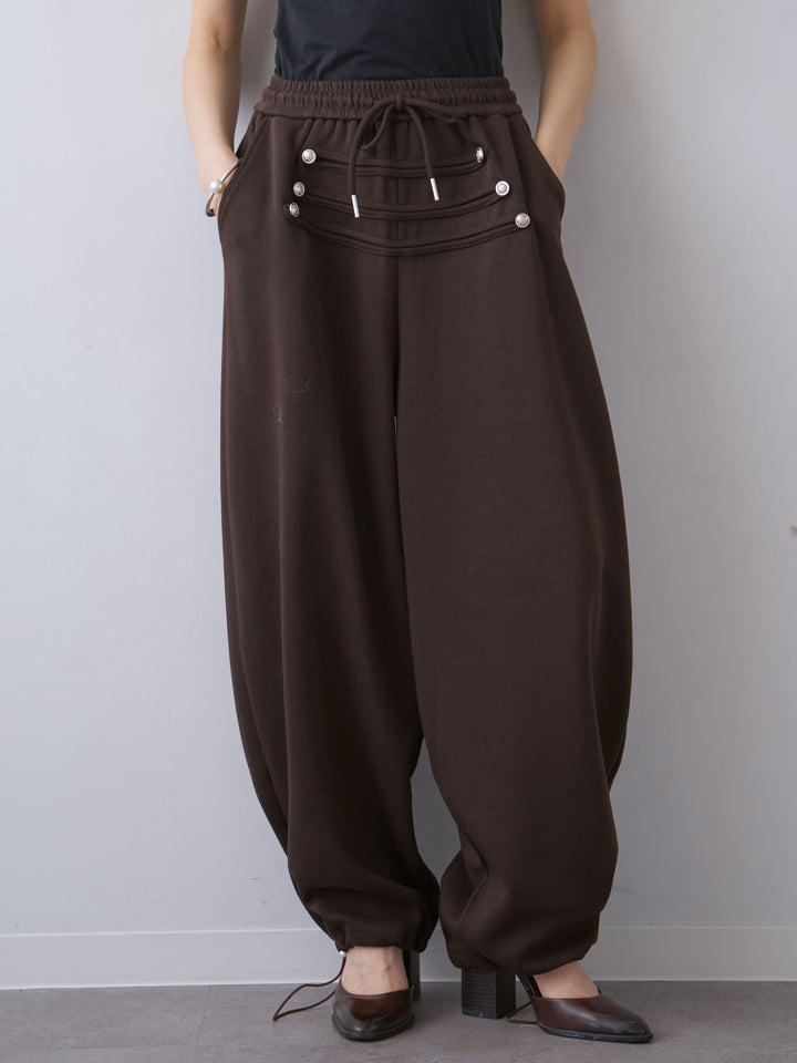 [予約]ナポレオンドロストスウェットパンツ/brown