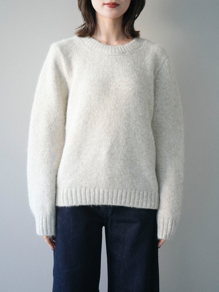 [予約]ネック付MIXニットアンサンブル/apricot