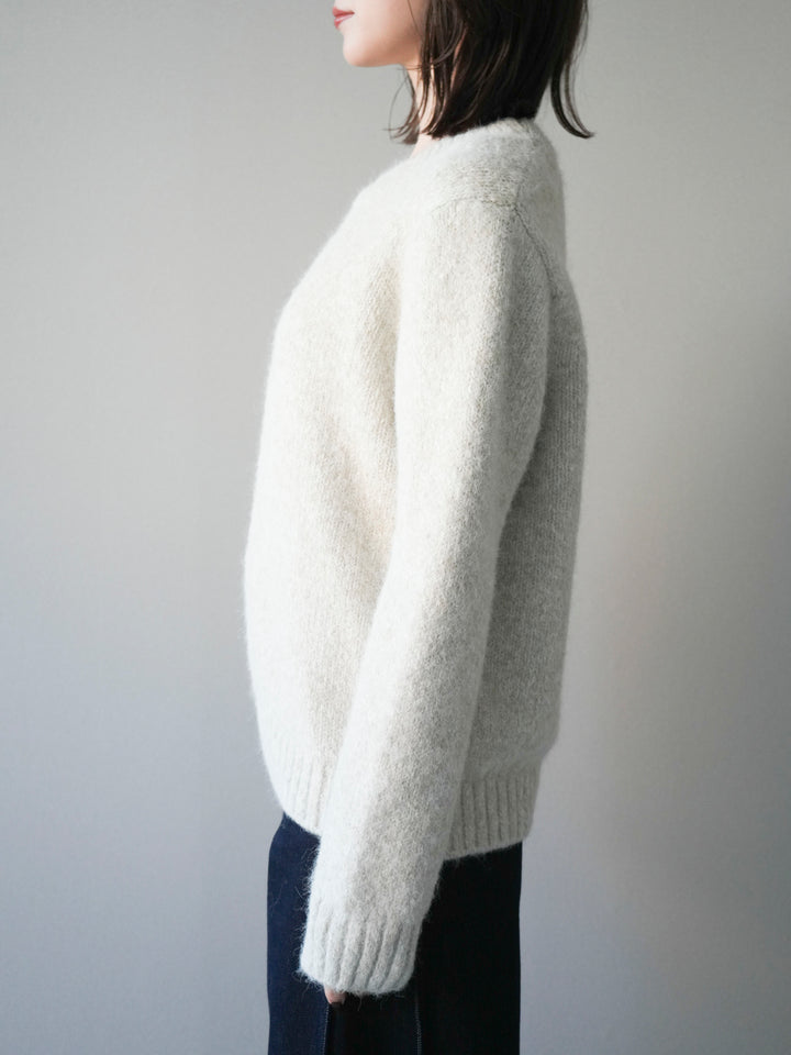 [予約]ネック付MIXニットアンサンブル/apricot