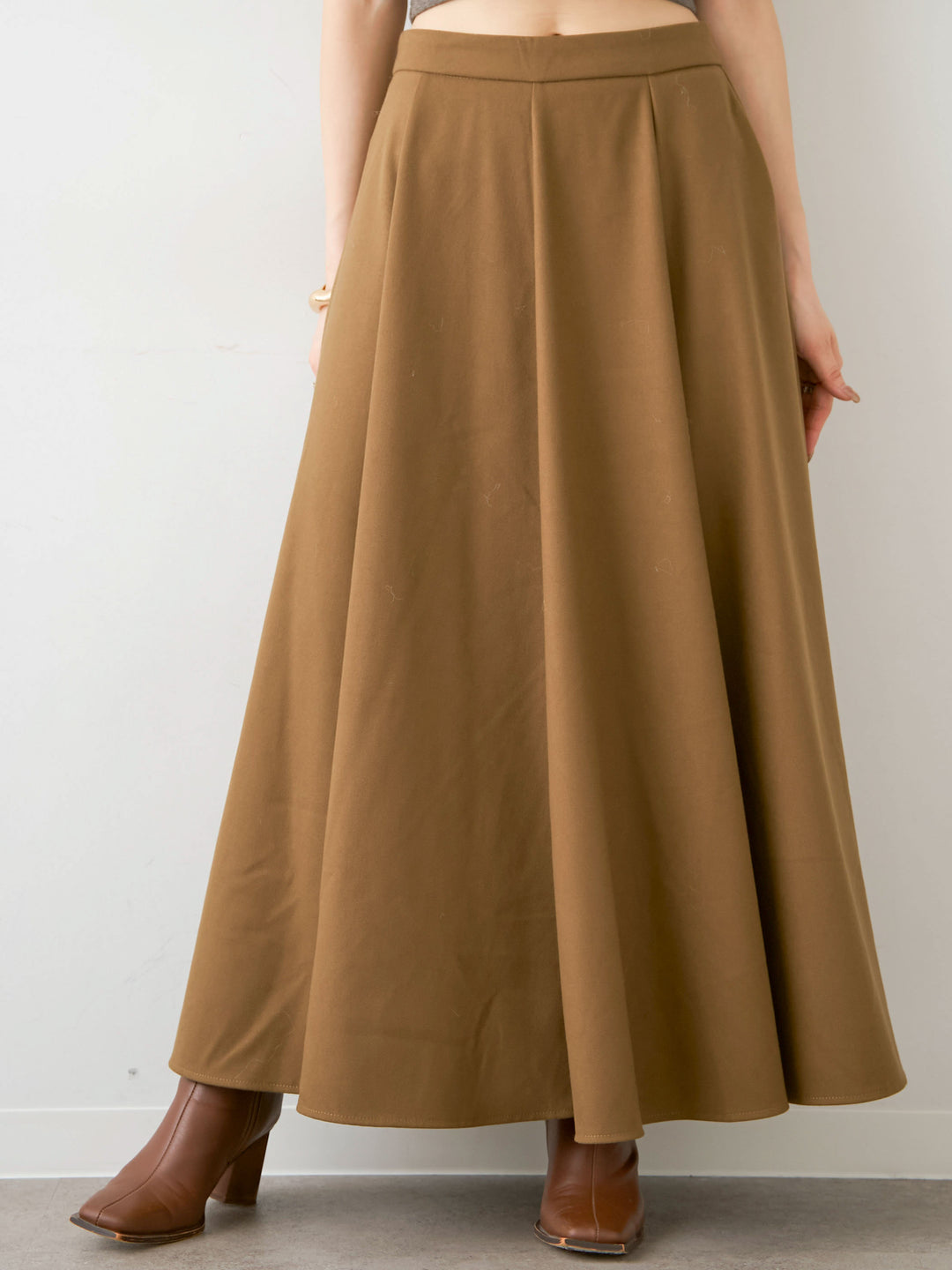 [予約]ドラマティックフレアスカート/beige