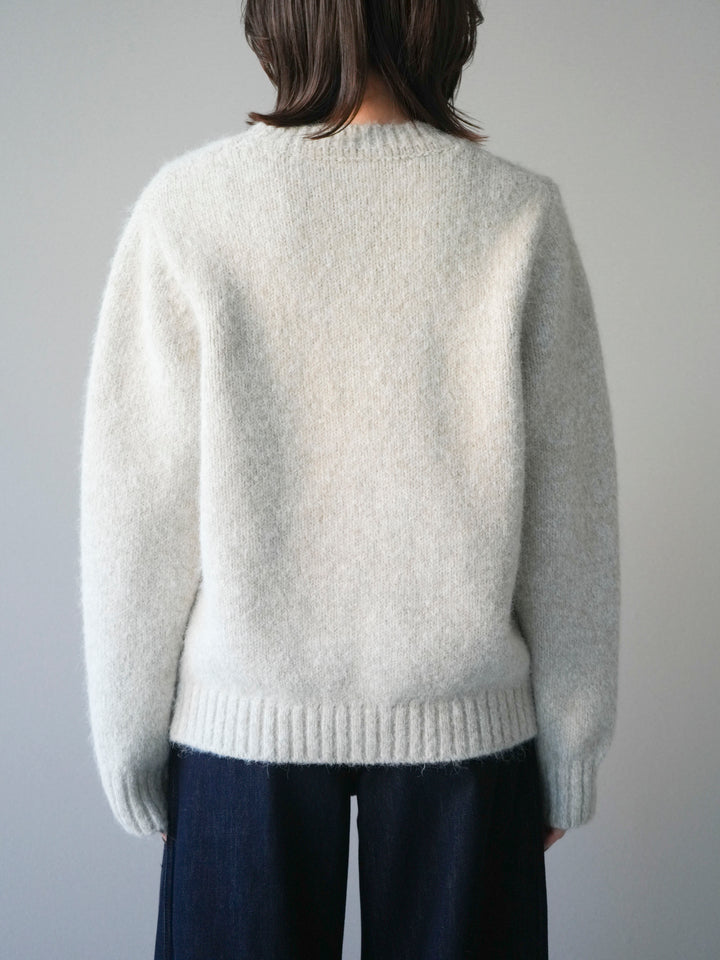 [予約]ネック付MIXニットアンサンブル/apricot