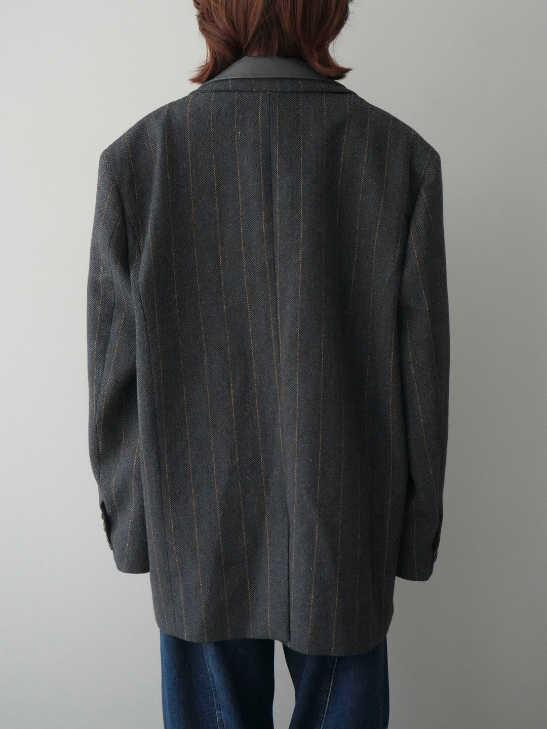 [20%オフ]レイヤードデザインツイードテーラードジャケット/charcoal