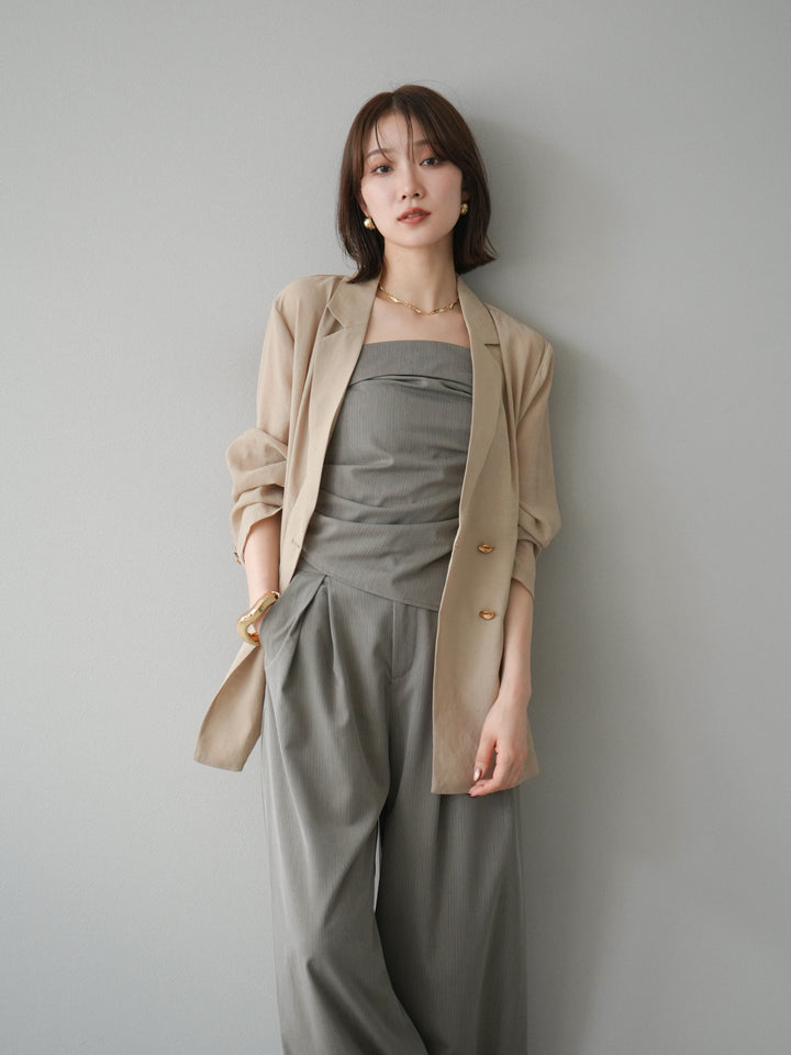 [予約]ゴールドボタンシアージャケット/ベージュ