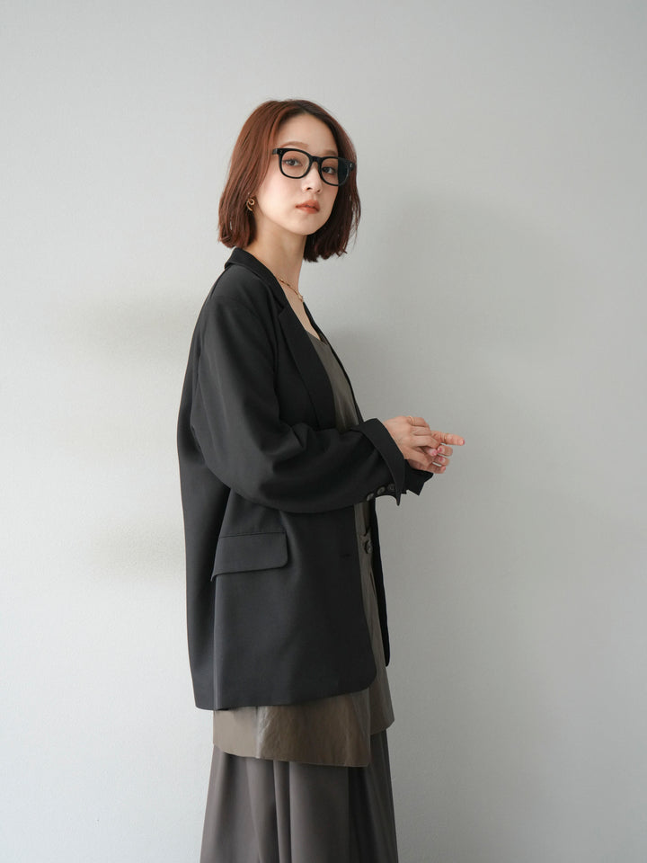 [予約]エステルオーバーテーラードジャケット/ブラック