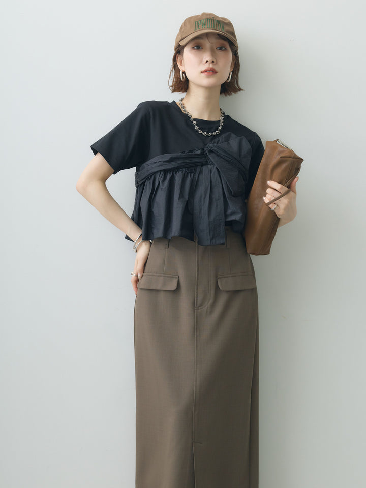 [SET]ナイロンドッキングツイストTEE +ナイロンドッキングツイストTEE (2set)