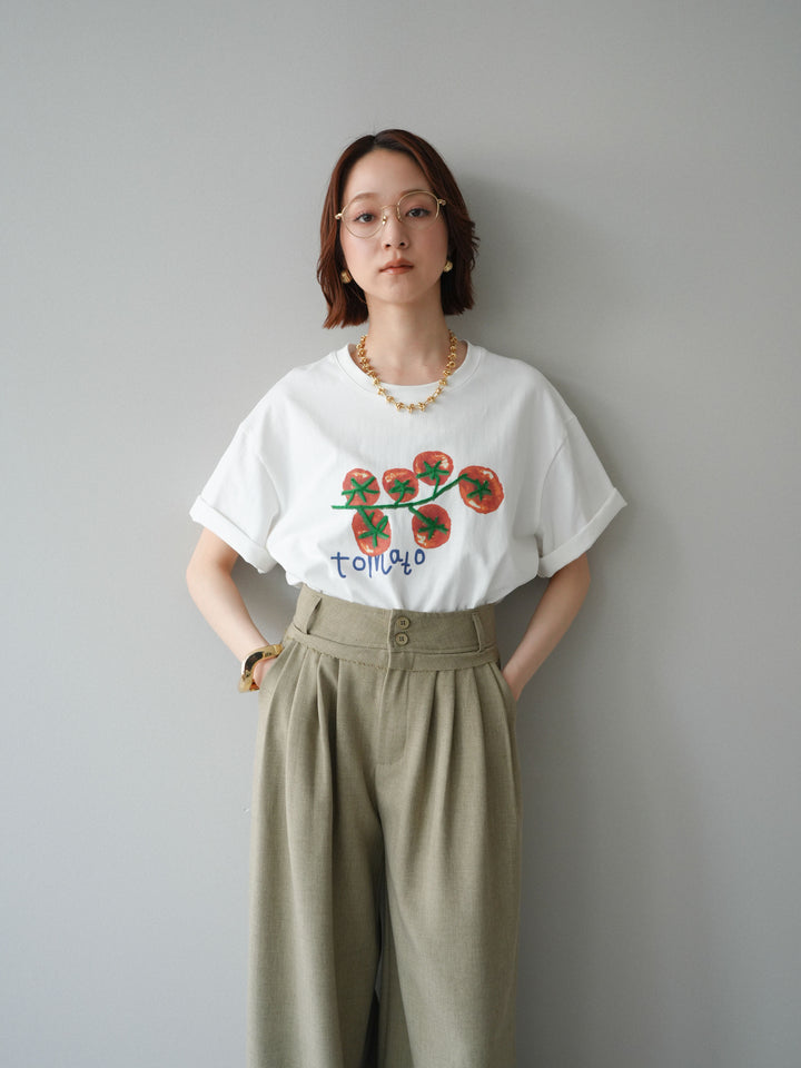 【預購】番茄刺繡T卹/白色