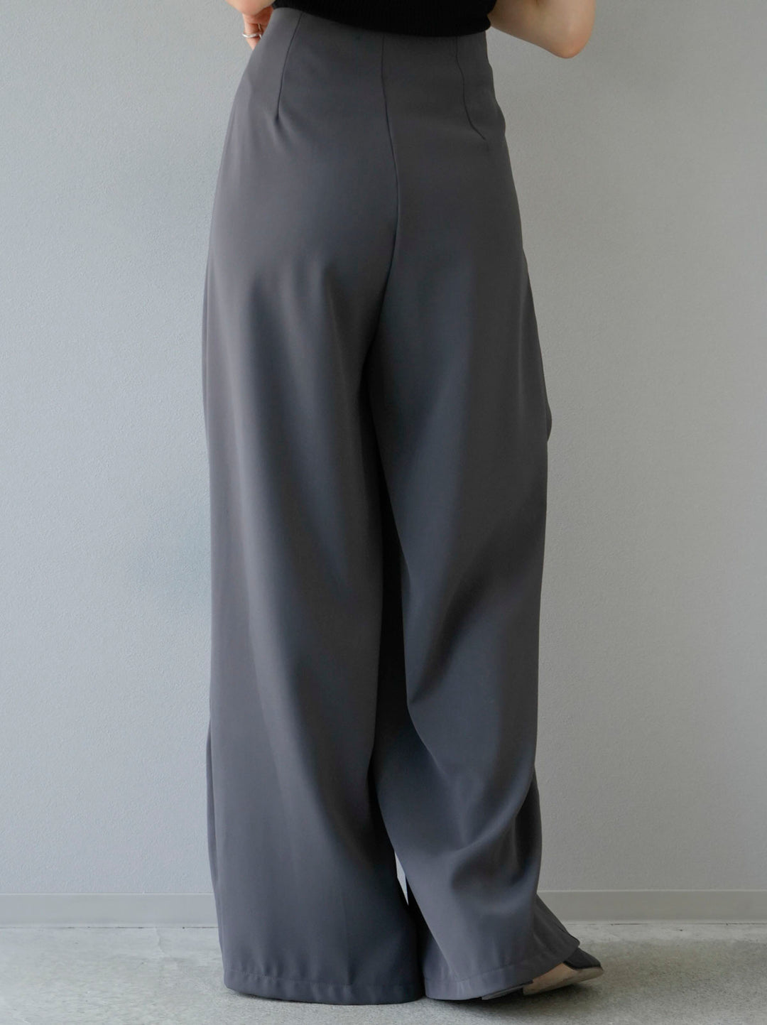 [Pre-order] Wrap wide pants/gray S