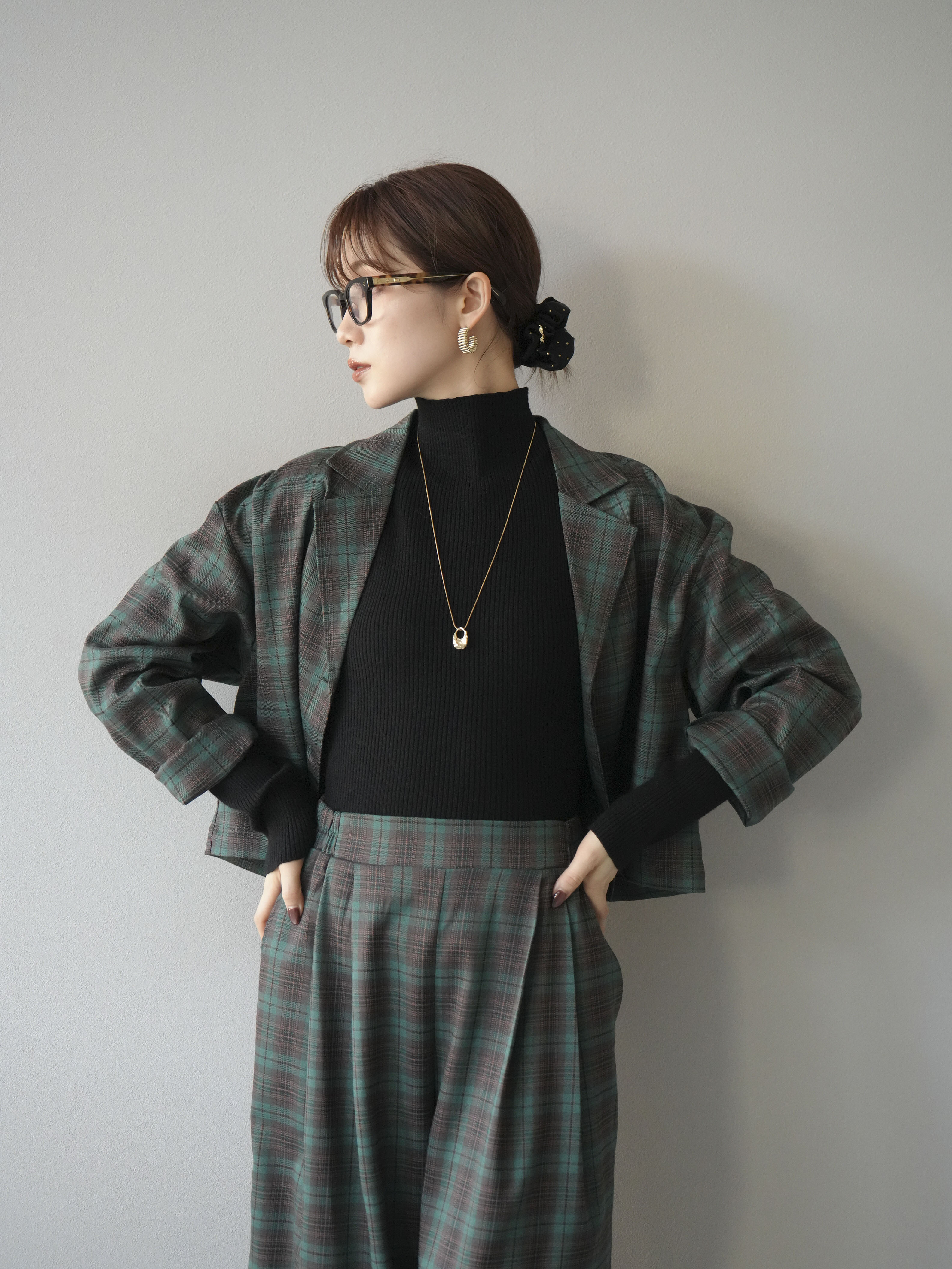 Mark & Lona チェック柄ジャケットショートパンツセット 36 Mark & Lona チェック柄ジャケットショートパンツセット 36 Mark