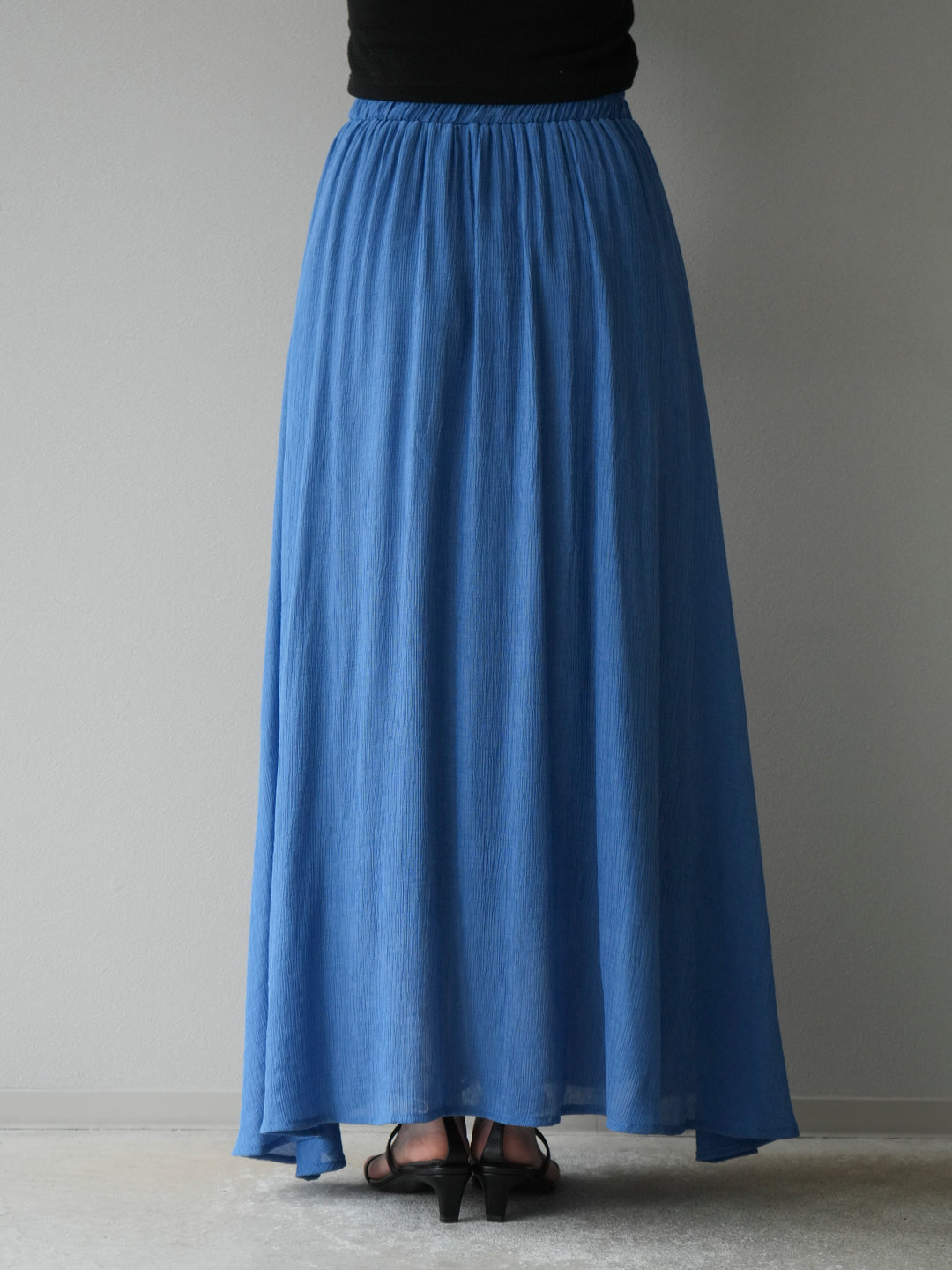 [SET]ビーズモチーフ楊柳ブラウス＆フレアスカートSET UP(2set)