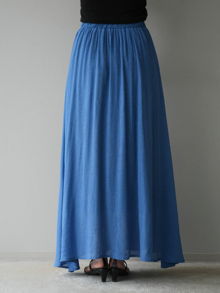 [SET]ビーズモチーフ楊柳ブラウス＆フレアスカートSET UP(2set)