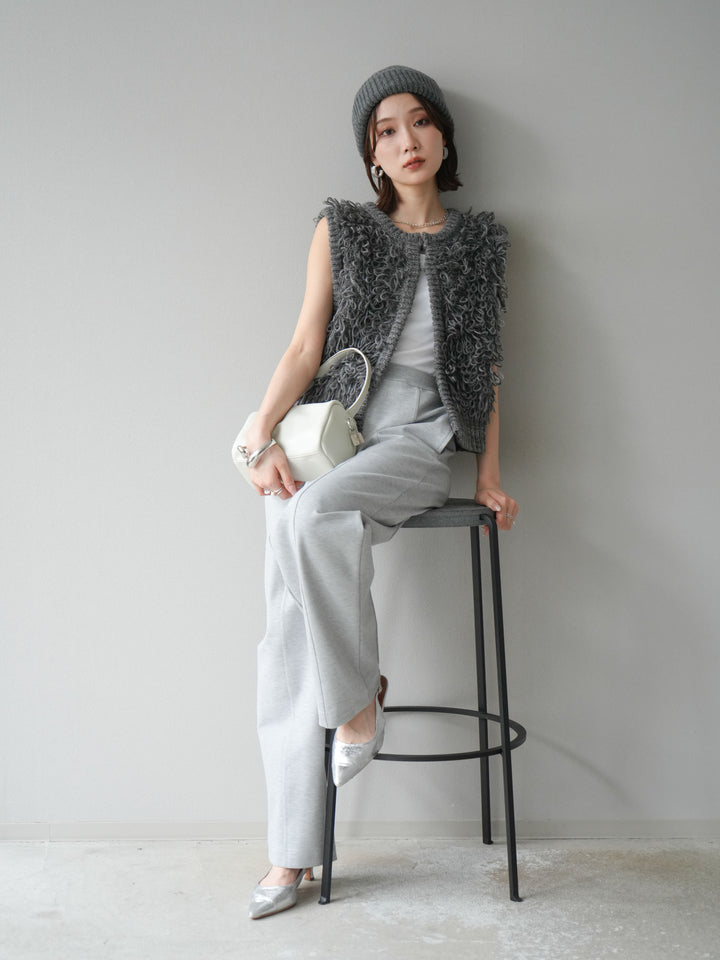 [予約]ループデザインホックベスト /チャコール