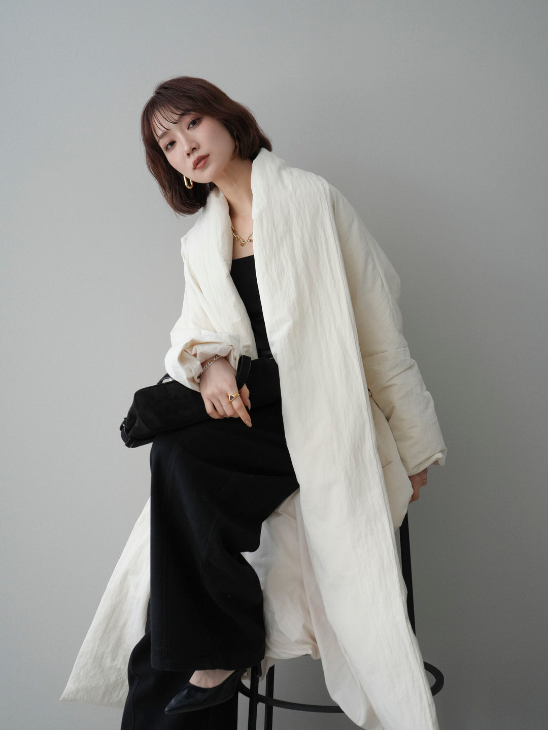 [予約]ロングダウンコート/offwhite