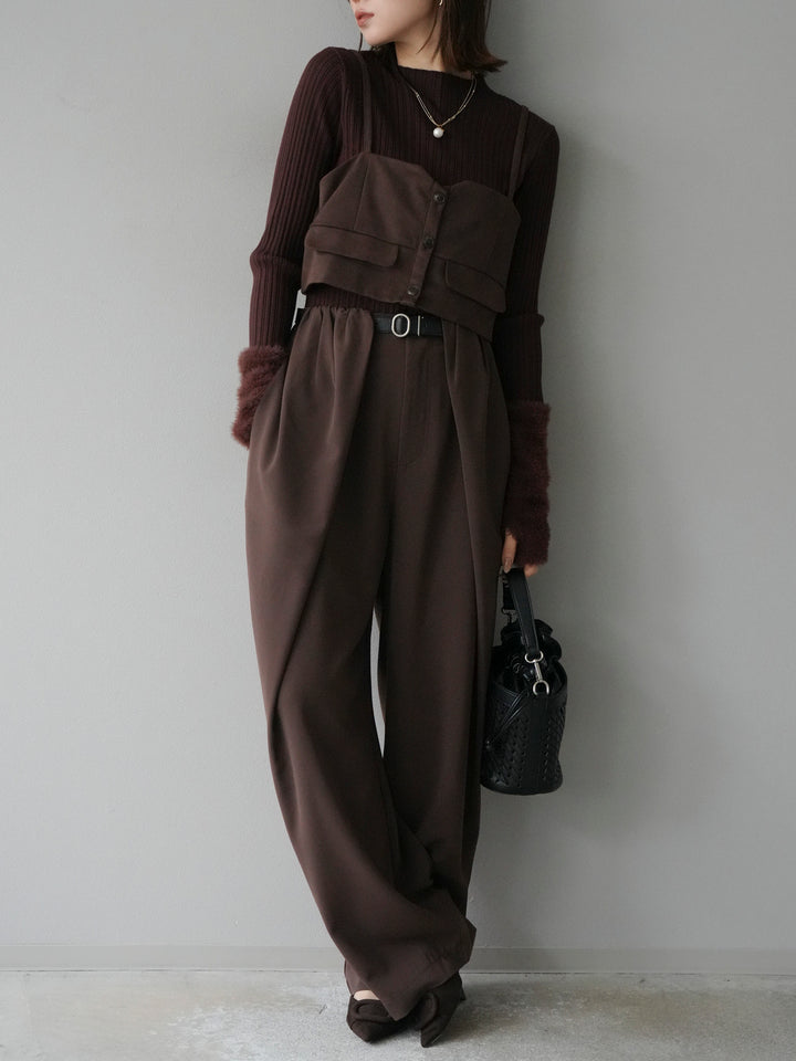 [予約]スウェードビスチェ/ブラウン