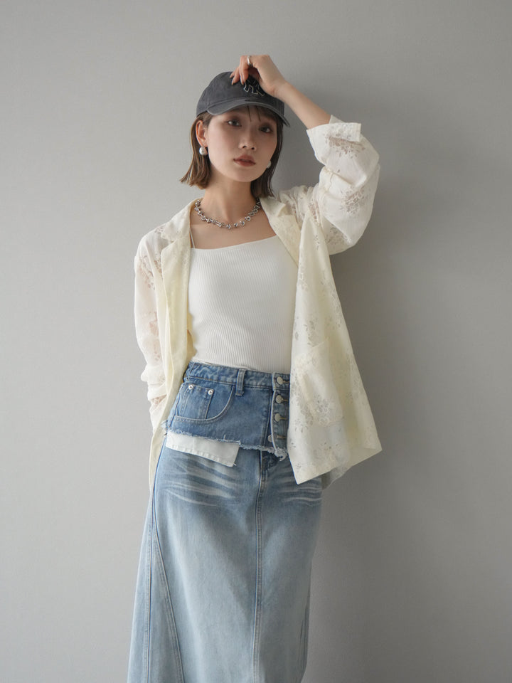 [予約]レーステーラードジャケット/アイボリー