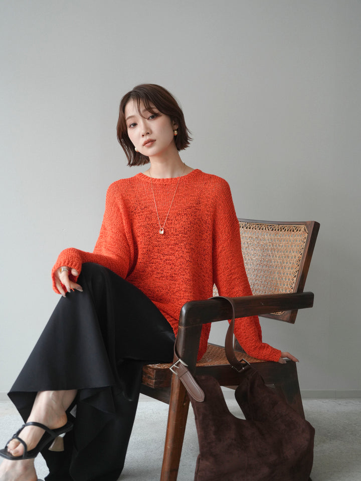 [予約]ローゲージルーズニット/orange